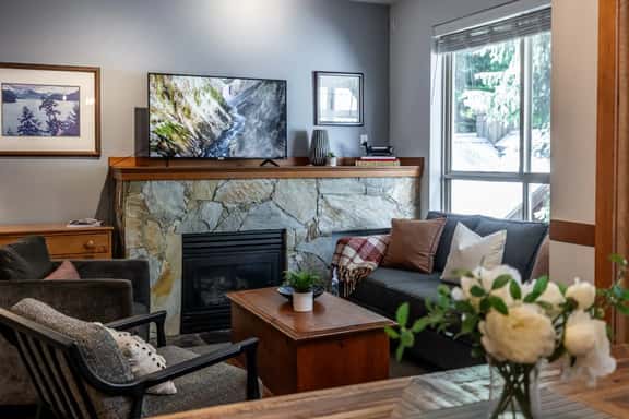 Whistler Vill 2BR: Sleeps 6, Walk to Everything! Fire, Hot Tub & Free Parking. - Image 1