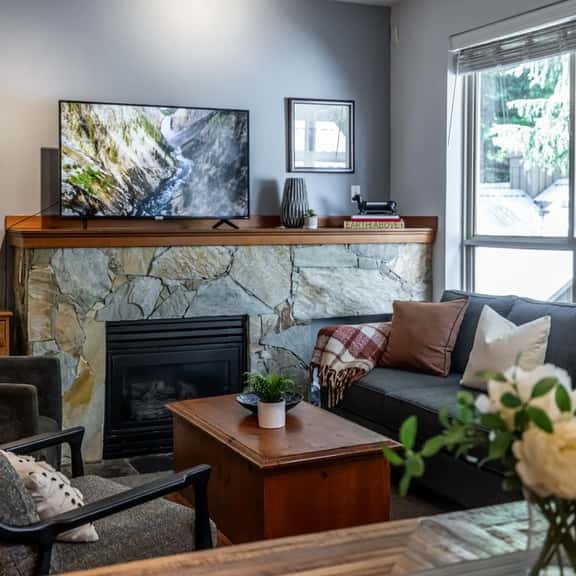 Whistler Vill 2BR: Sleeps 6, Walk to Everything! Fire, Hot Tub & Free Parking. - Image 1